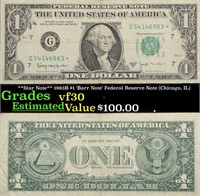 **Star Note** 1963B $1 'Barr Note' Federal Reserve
