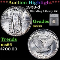 ***Auction Highlight*** 1928-d Standing Liberty Qu