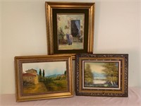 3 Signed Original Framed Paintings