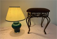 Table Lamp & Stool
