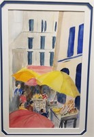 Floraune Watercolor of Parisian Scene