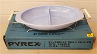 Pyrex Blue Belle Serving Dish w/ Cradle