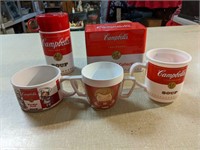 Campbell's  Mugs, Thermos, and Cardbox