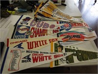 Big Lot of Sports Pennants (some are vintage!)
