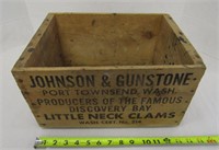 Vintage Johnson & Gunstone Wooden Crate