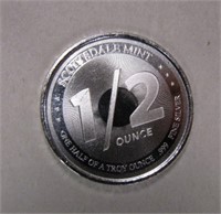 1/2 oz .999 Fine Silver Round - Scottsdale Mint