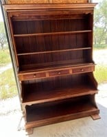 Hutch/ Hickory Bookcase