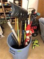 Trash Can, Snow Shovels, Flags and Misc.