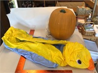 rubber ducky inflatable and pumpkin decor