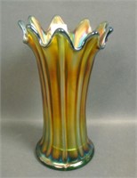 N'Wood Green Thin Rib 7 1/2" Vase