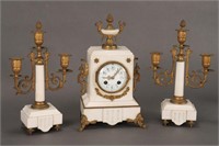 Late 19th Century French Mantle Clock Garniture,