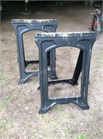 Two Plastic Sawhorses