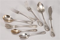 German Part Silver Cutlery Service,