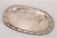 Indonesian Yogya Silver Tray,