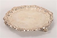 George V Sterling Silver Card Tray,