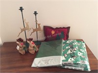 Candle Holders, Deer, Tablecloths & Pillow