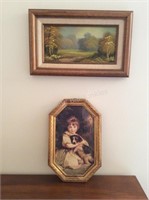 Signed Oil Painting & Picture of Girl
