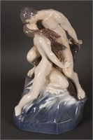 Large Bing and Grondahl 'Wave and Rock' Figure