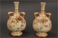 Pair of 19th Century Royal Worcester Twin Handled