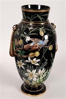 Victorian Enamelled Glass Vase,
