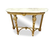 Good Late 19th Century French Gilt Wood and Marble