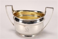George III Sterling Silver Twin Handled Sugar Bowl