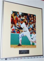 Framed Wade Boggs Autographed Photo w/COA by JSA
