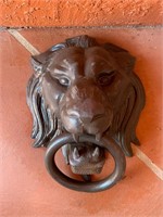 “Global Views” Metal Lion Door Knocker
