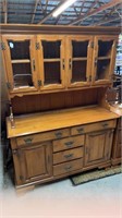 Two Pc. Tell City Maple Hutch