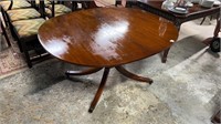 Mahogany Oval Single Pedestal Dining Table