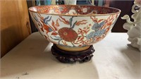 Large Oriental Bowl on Stand