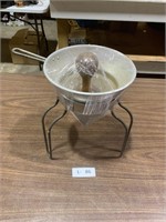 Vintage Metal Cone Strainer Colander