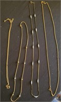 4pc Goldtone Necklaces