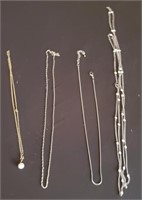 4pc Silvertone/ Goldtone Necklaces