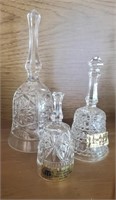 3pc Lead Crystal Bells