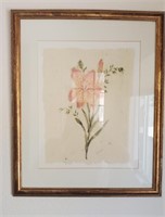 Framed Orange Tiger Lily Art #2