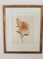 Framed Orange Tiger Lily Art #1