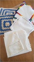 Crocheted Pot Holders, Doilies