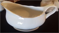 White Trimmed In Gold Gravy Boat, Poland