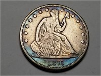 1875 CC Seated Liberty Half Dollar High Grade Rare