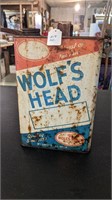 Wolf's Head Oil Can