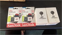 2 Wyze Cams and 2 SanDisk Cards