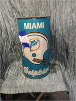 MIAMI DOLPHINS METAL GARBAGE CAN