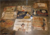 EARLY LOCAL ADVERTISEMENT BOX LOT