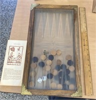 Wood & Glass Backgammon Game Closure Broke