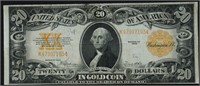 1922 20 $ GOLD CERTIFICATE  VF35 NICE COLOR
