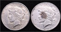 TWO PEACE DOLLARS