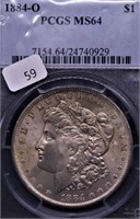 1884 O PCGS MS64 MORGAN DOLLAR