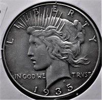 1935 PEACE DOLLAR AU