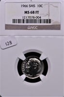 1966 NGC MS68FT SMS ROOSEVELT DIME